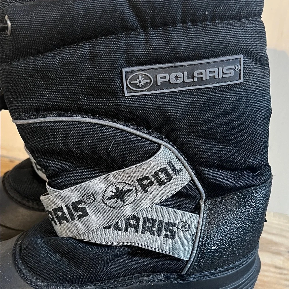 Size 2 Polaris Black Snow Boots with Gray Accents. Toggle. Exc condition